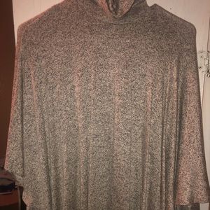 Turtle neck throw over